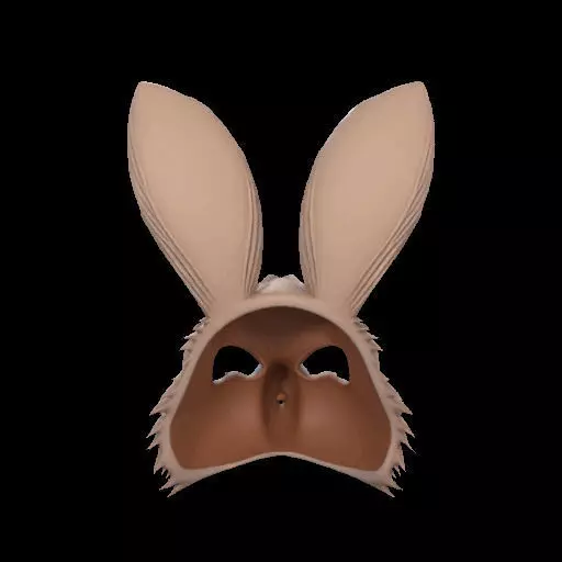 Wearable Realistic Rabbit Mask 3D print model_8