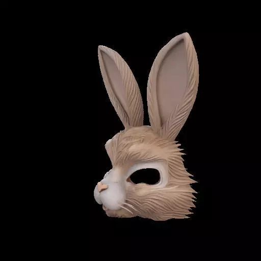Wearable Realistic Rabbit Mask 3D print model_20