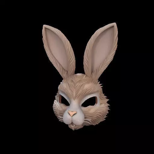 Wearable Realistic Rabbit Mask 3D print model_23