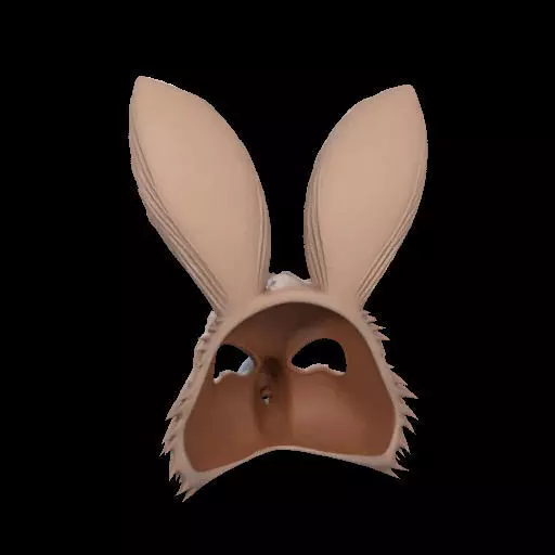 Wearable Realistic Rabbit Mask 3D print model_9