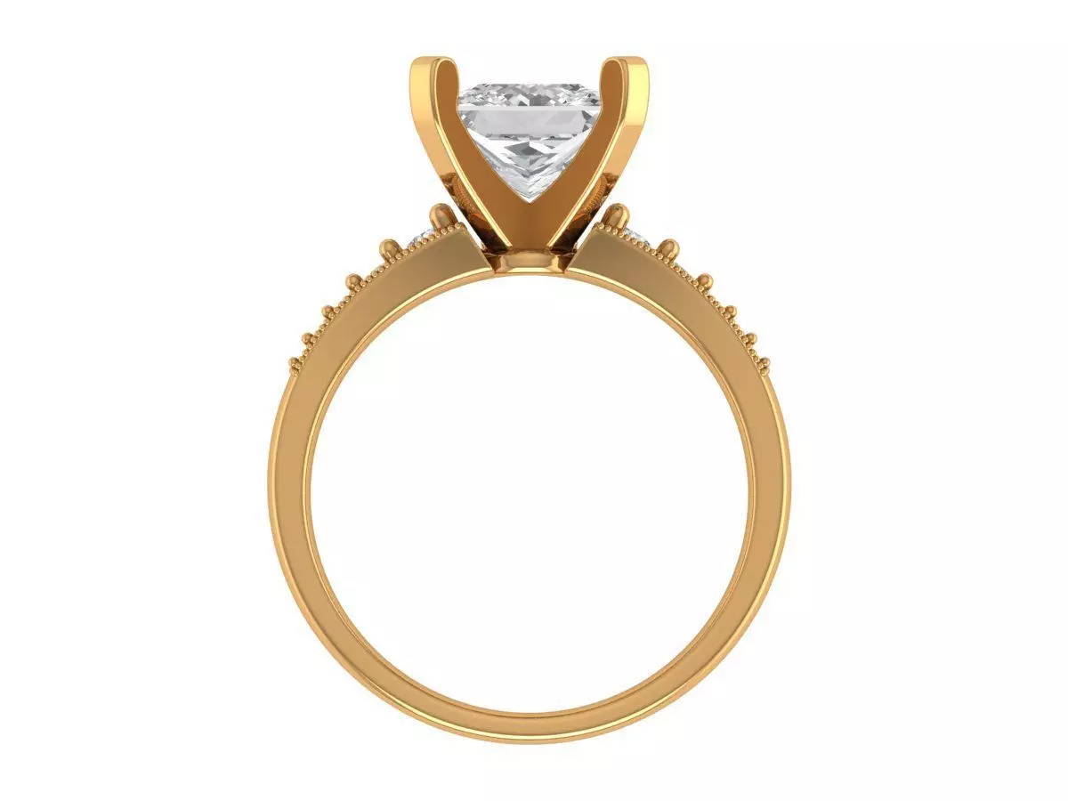 Princess Engagement Ring 3D print model_1