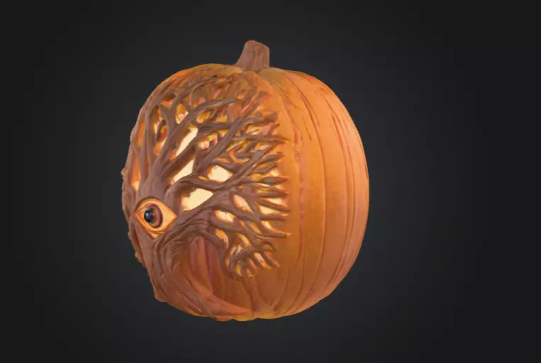 Eye Tree Pumpkin 3D model_6