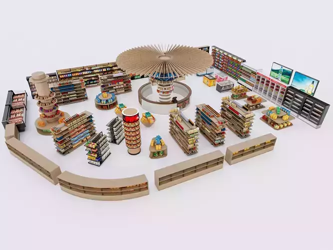 Supermarket Convenience Store Shelves Display Racks 5