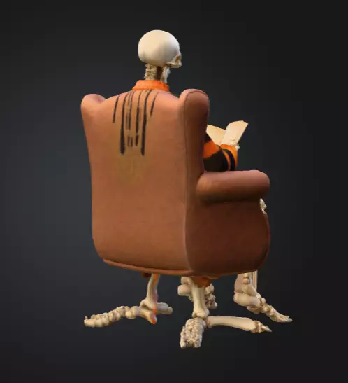 Scarecrow Reaper 3D Model Stylized Halloween Character Low-poly 3D model_4