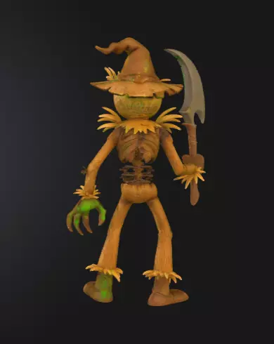 Ghost Mask Killer Stylized Miniature 3D Model Halloween Toy Low-poly 3D model_5