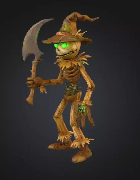 Ghost Mask Killer Stylized Miniature 3D Model Halloween Toy Low-poly 3D model_1