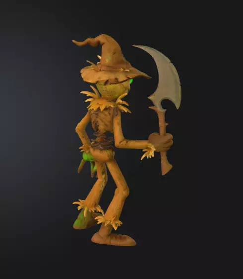 Ghost Mask Killer Stylized Miniature 3D Model Halloween Toy Low-poly 3D model_4