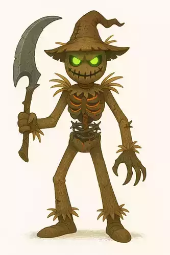 Ghost Mask Killer Stylized Miniature 3D Model Halloween Toy