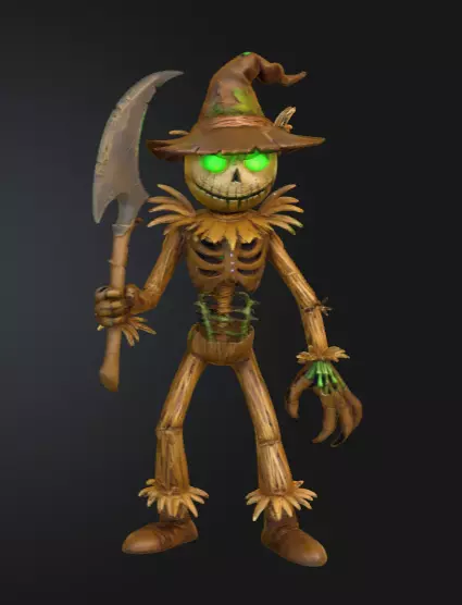 Ghost Mask Killer Stylized Miniature 3D Model Halloween Toy Low-poly 3D model_2