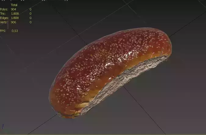 Sandwich Bread  M03 Low-poly 3D model 3