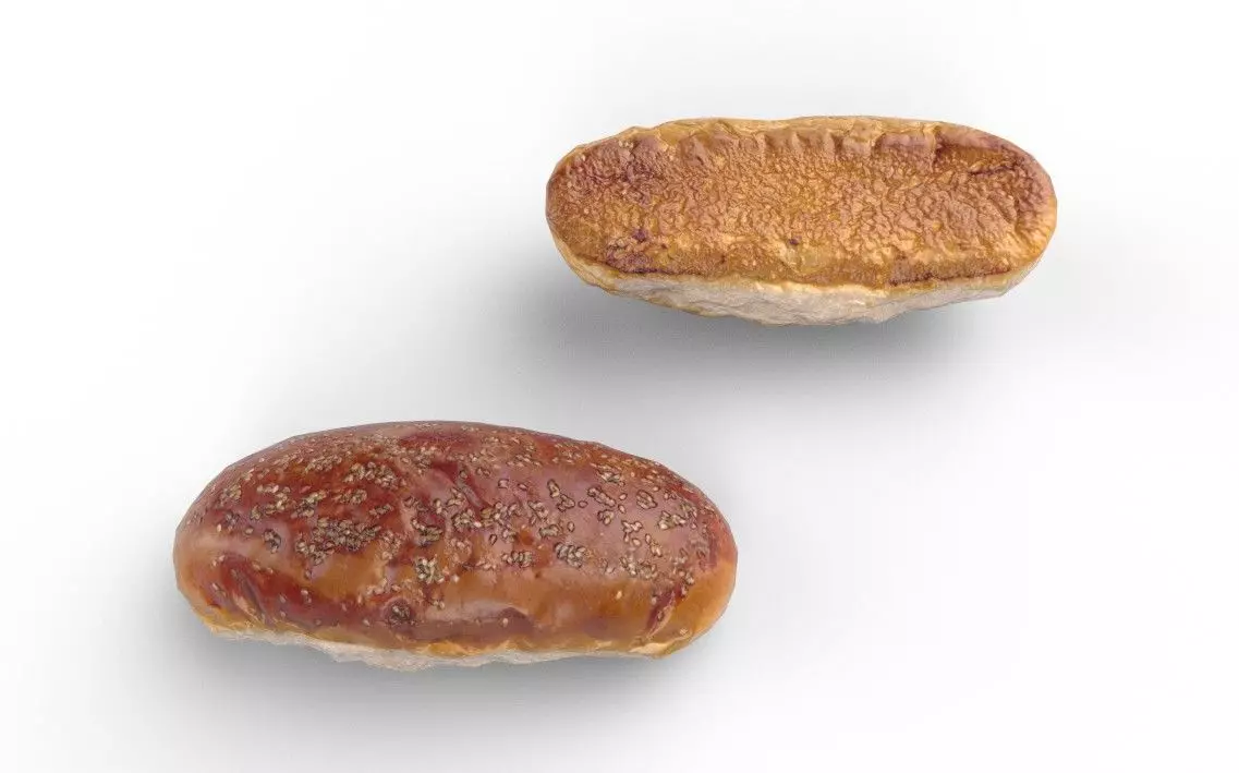 Sandwich Bread M04 Low-poly 3D model