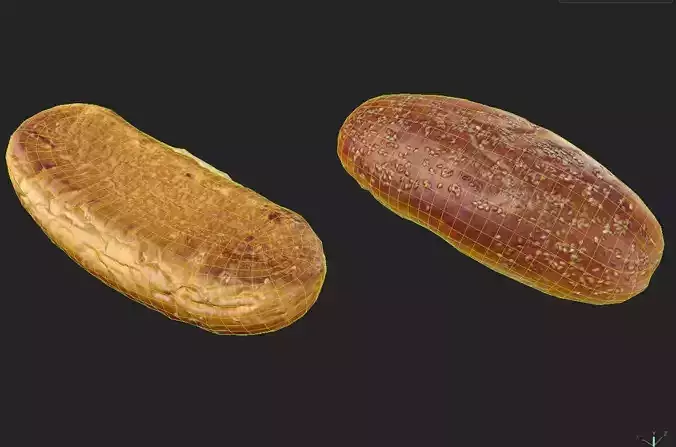 Sandwich Bread  M04 Low-poly 3D model 7