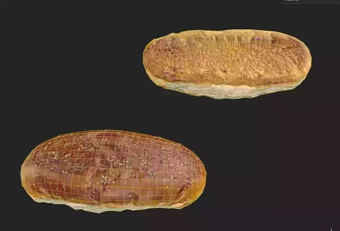 Sandwich Bread  M04 Low-poly 3D model 2