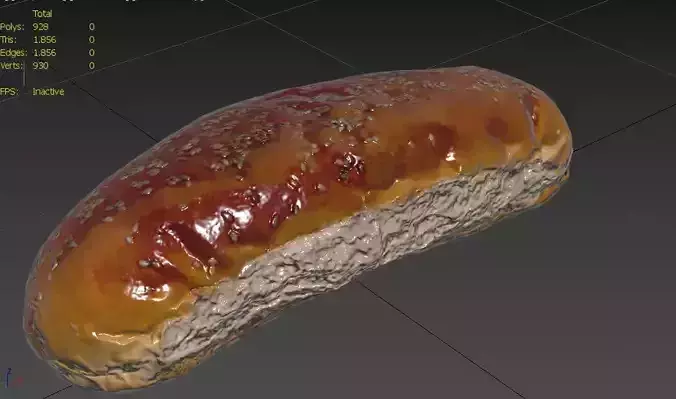 Sandwich Bread  M04 Low-poly 3D model 3