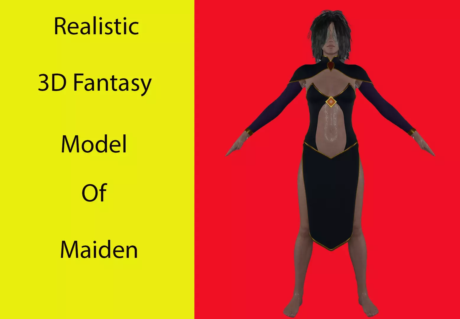 Maiden Low-poly 3D model