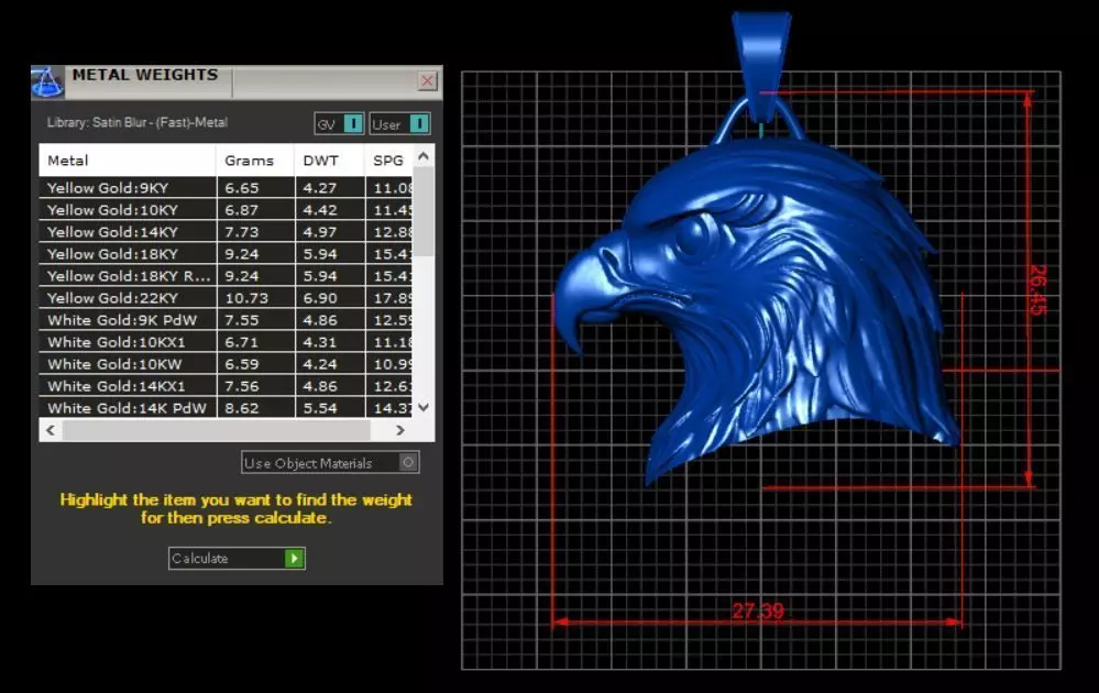 Eagle Fusion Pendant 3D print model_3