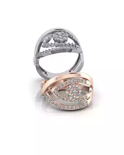 flower setting engagement jewelry ring