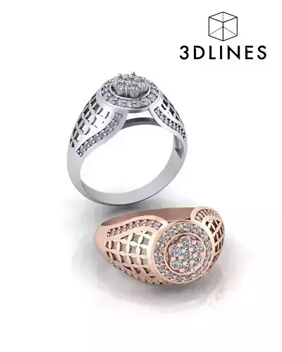 flower setting halo engagement jewelry ring