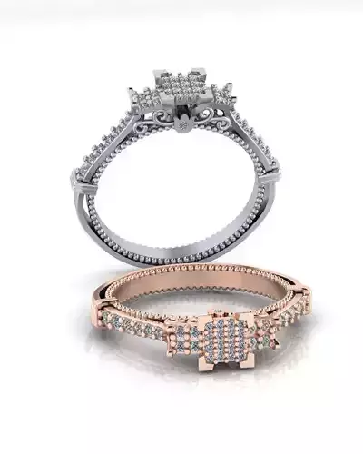 pave setting engagement jewelry ring 