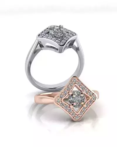 illusion setting engagement jewelry ring