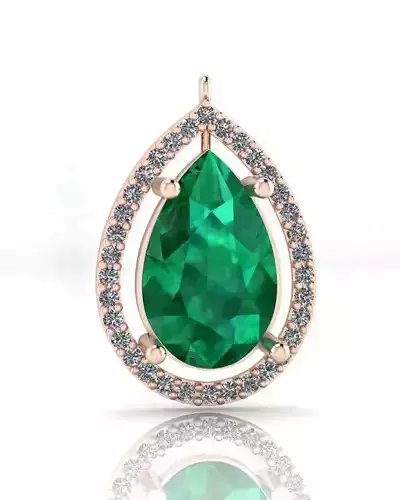 emerald pear halo jewelry pear pendant