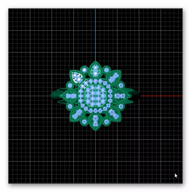 pave setting emerald shape jewelry ring 3D print model_4