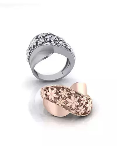 engraved fusion gold ring