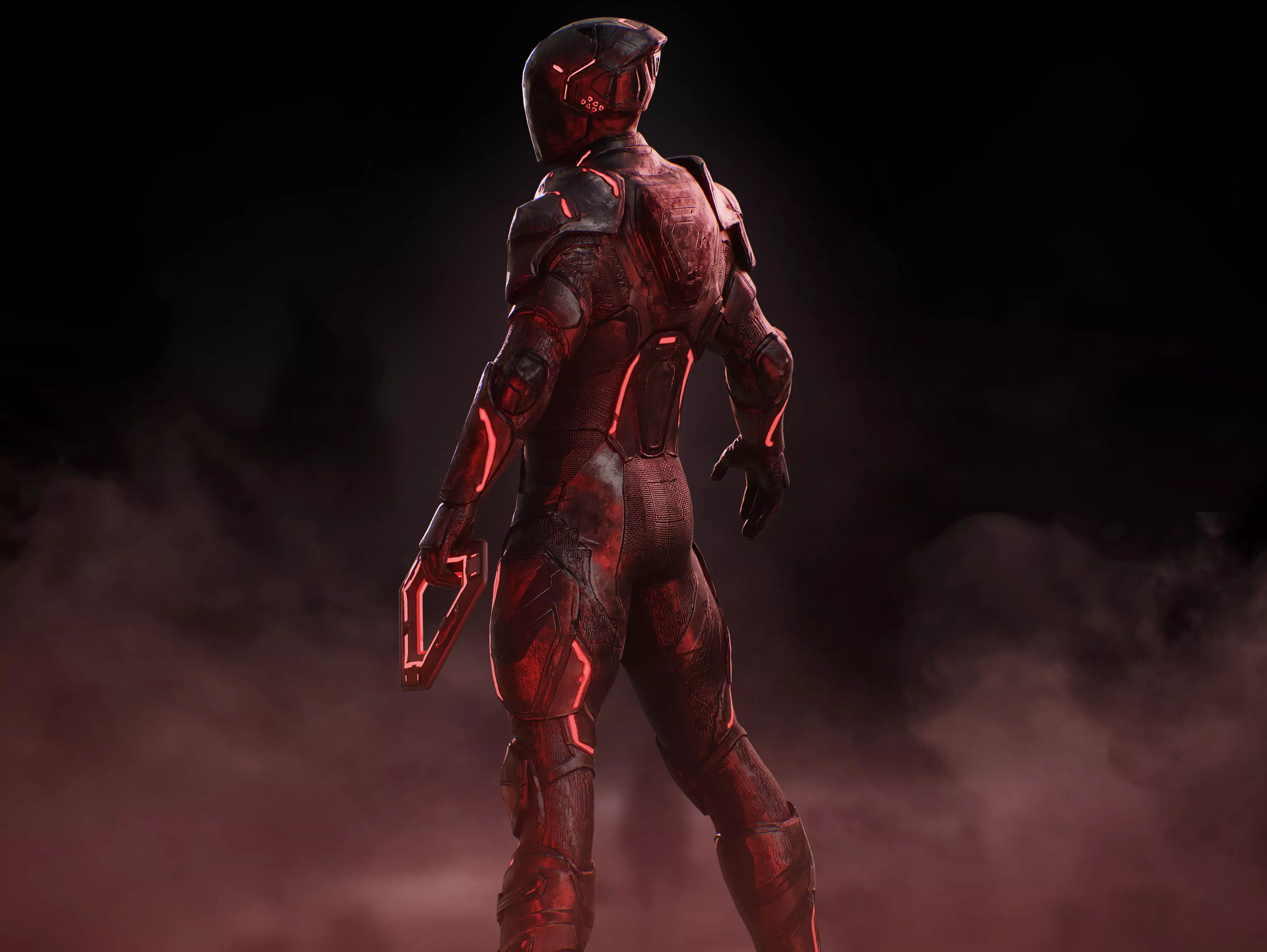 Tron Ares Low-poly 3D model_3