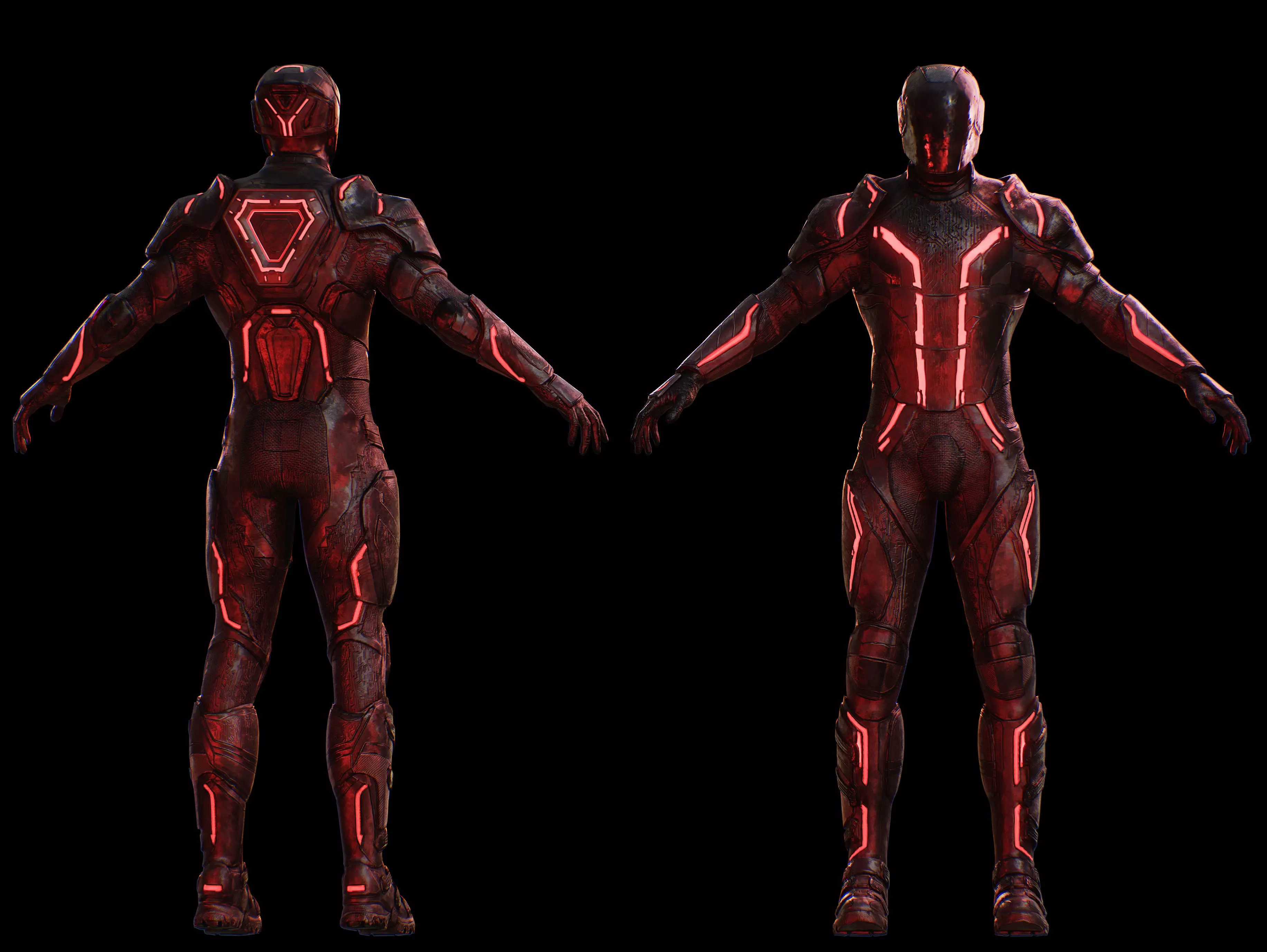 Tron Ares Low-poly 3D model_11