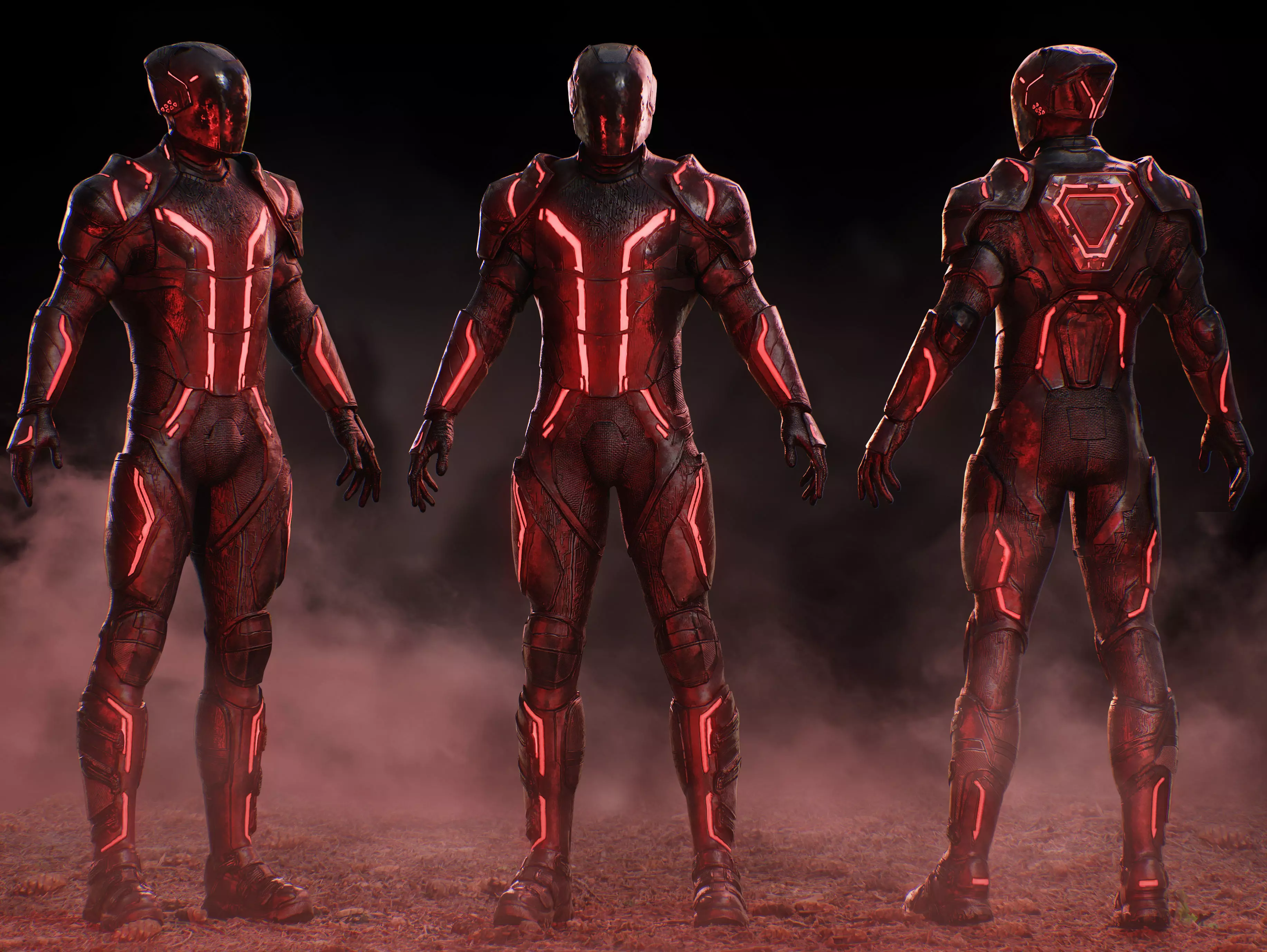 Tron Ares Low-poly 3D model_0