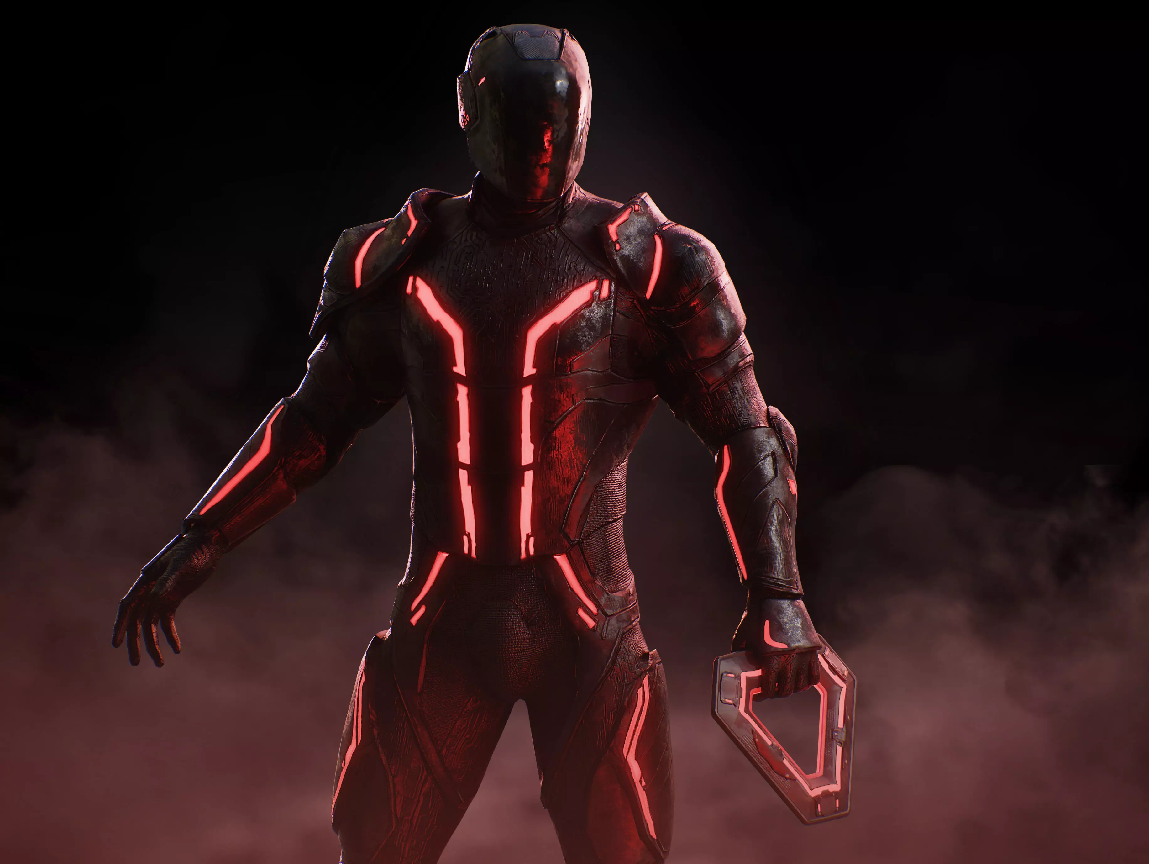 Tron Ares Low-poly 3D model_10