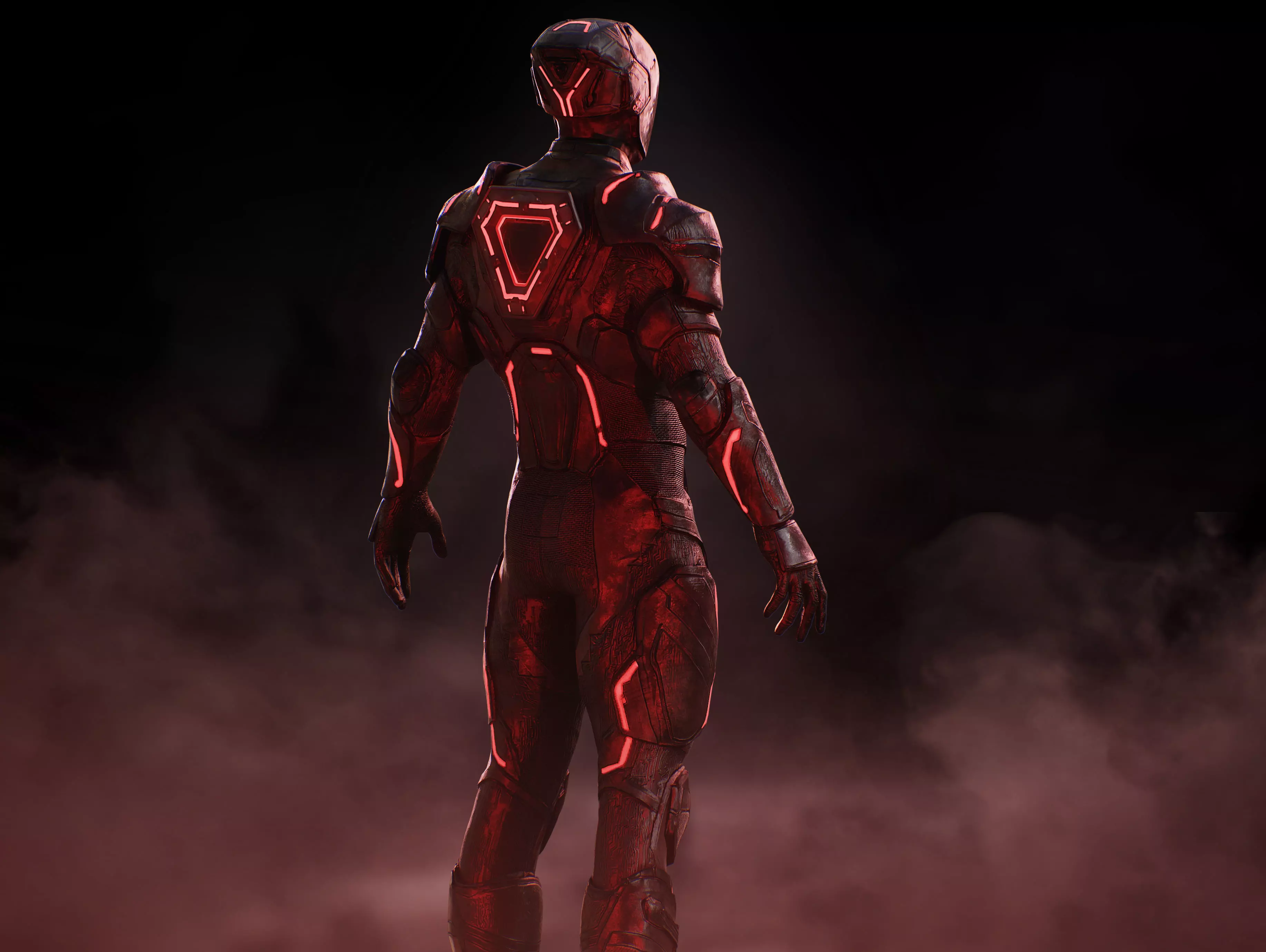 Tron Ares Low-poly 3D model_8