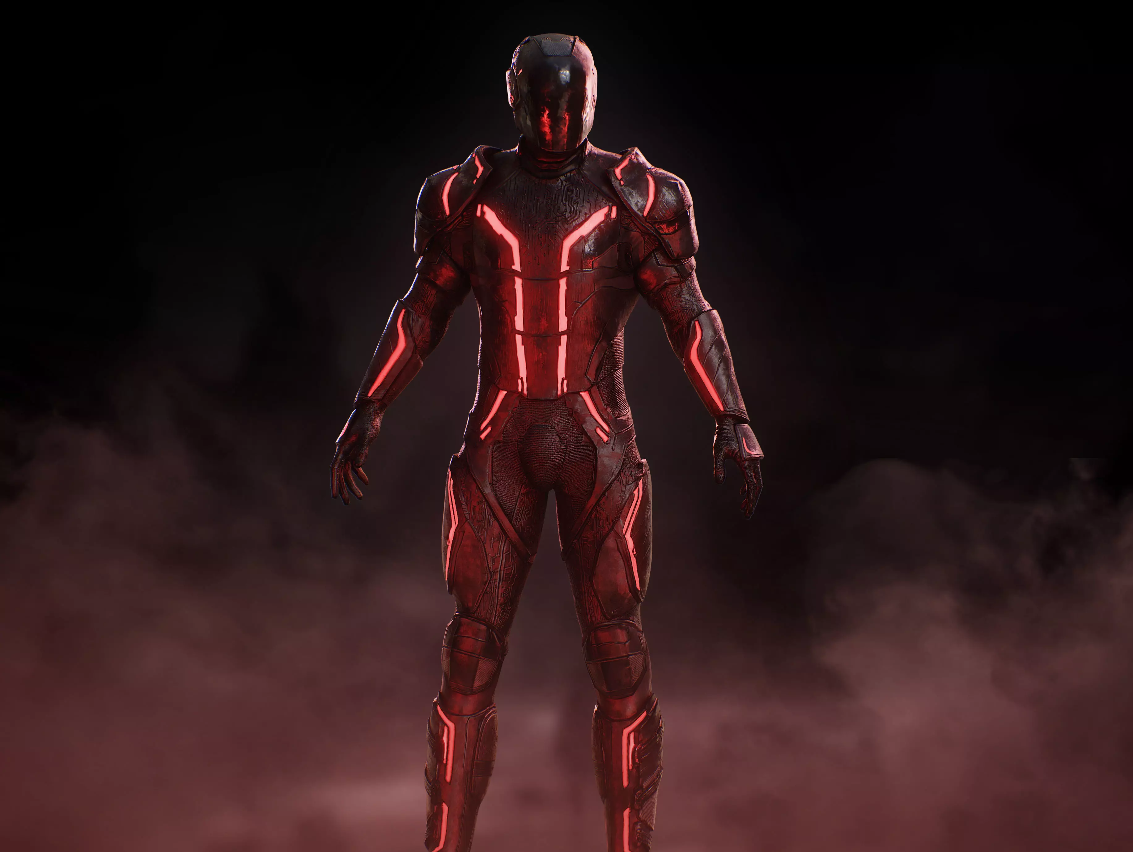 Tron Ares Low-poly 3D model_2