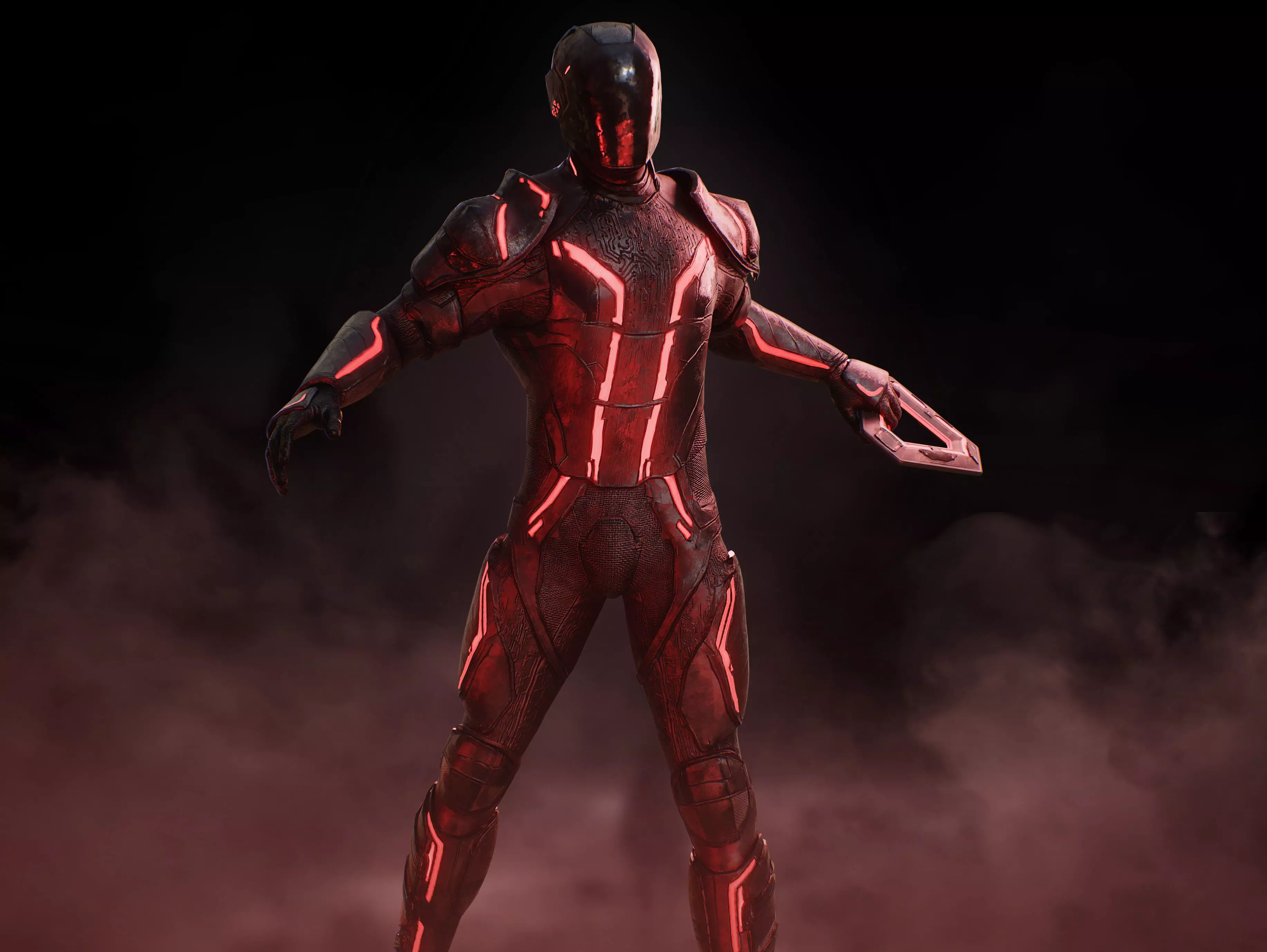 Tron Ares Low-poly 3D model_5