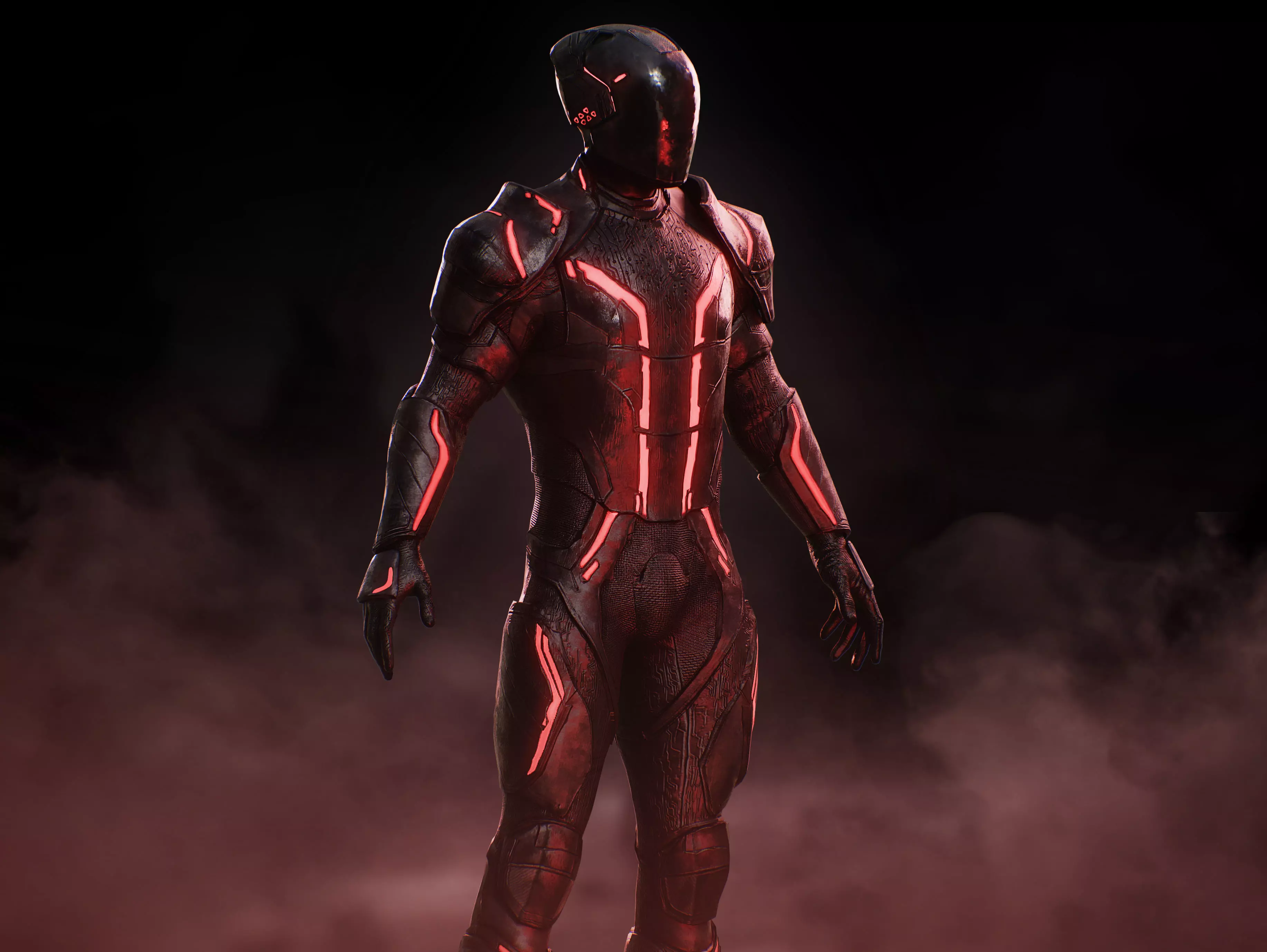 Tron Ares Low-poly 3D model_4