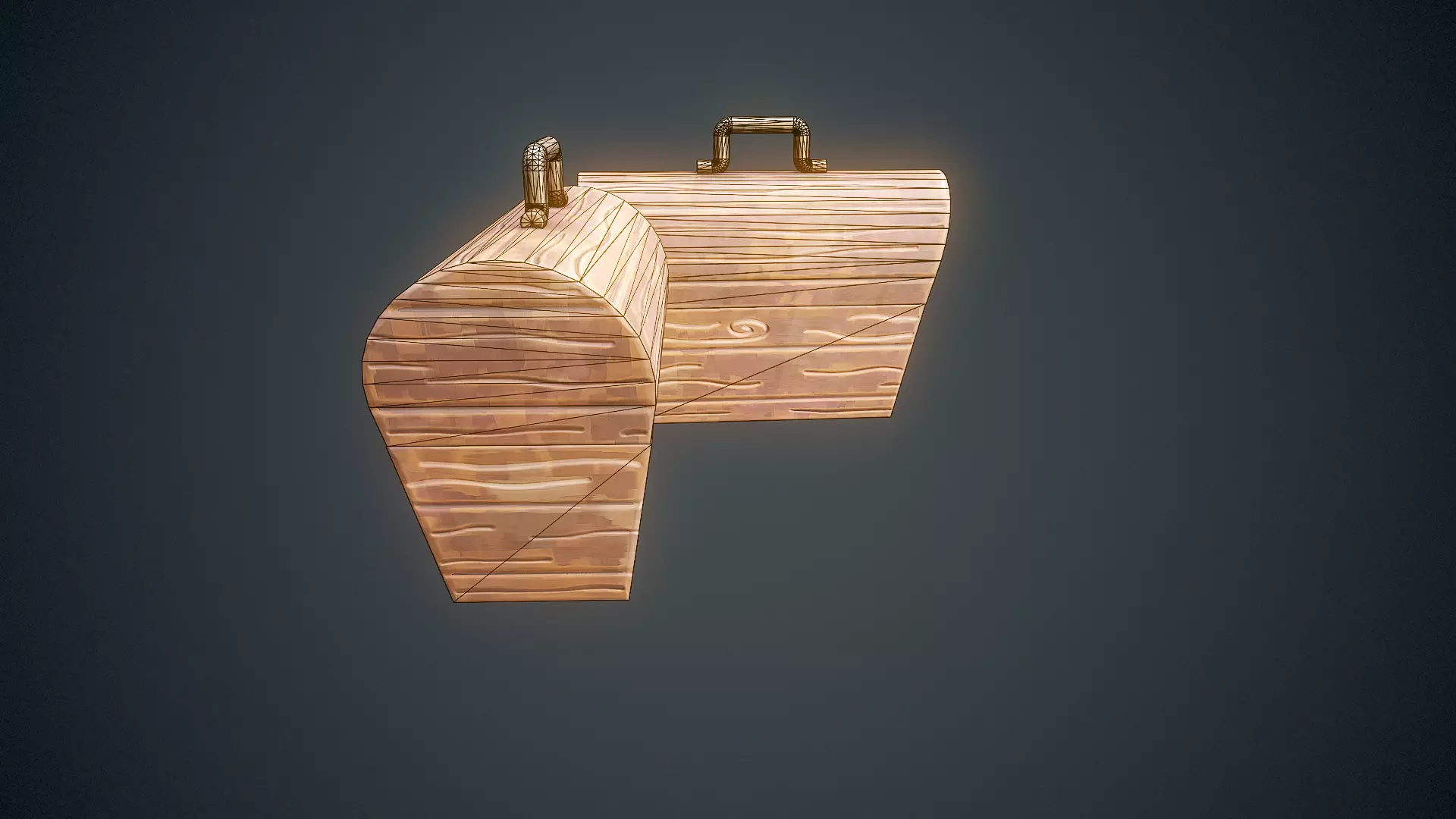 Stylized Box Arcane Style Game Ready Prop Low-poly 3D model_12