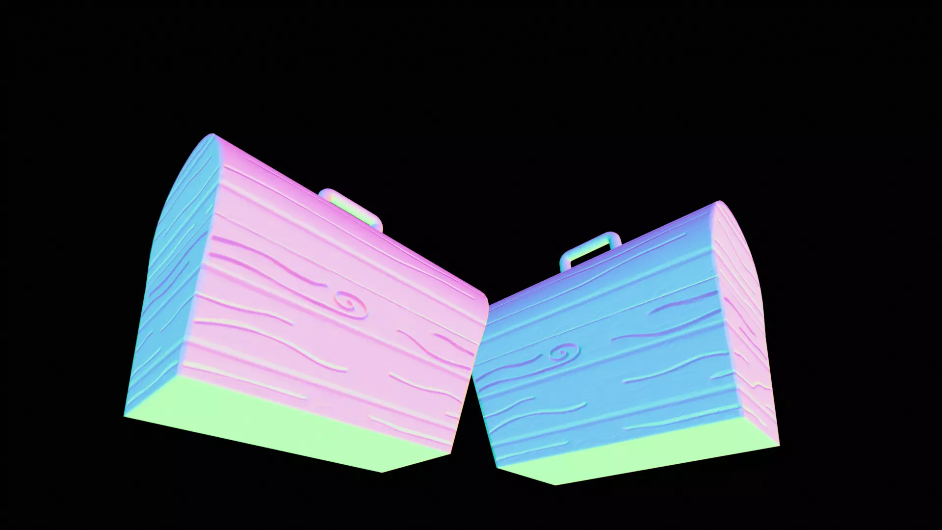 Stylized Box Arcane Style Game Ready Prop Low-poly 3D model_34