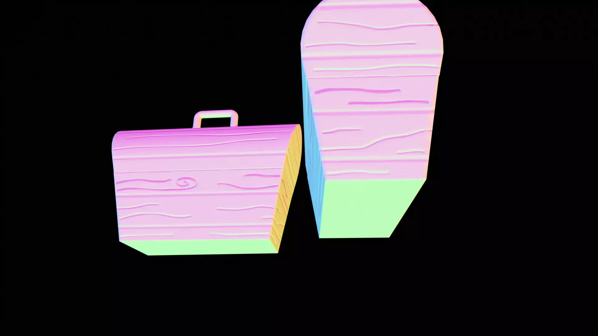 Stylized Box Arcane Style Game Ready Prop Low-poly 3D model_32