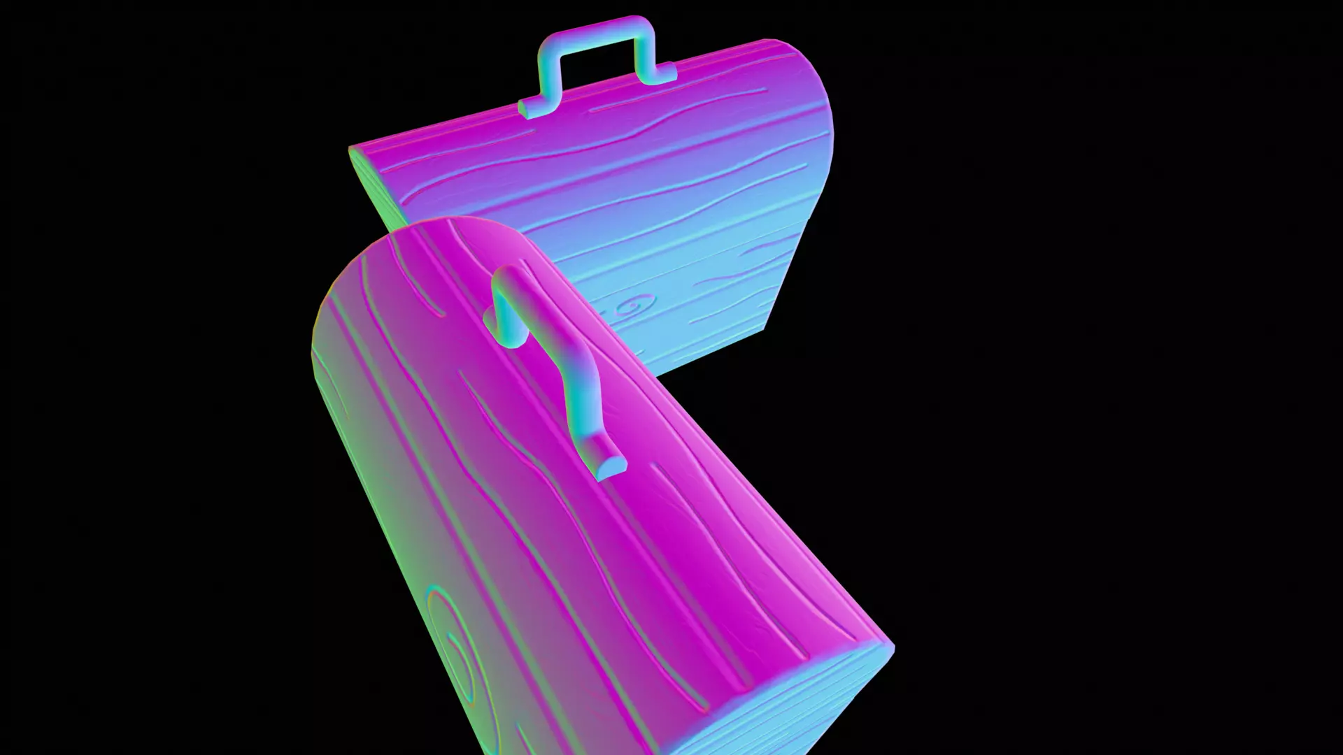 Stylized Box Arcane Style Game Ready Prop Low-poly 3D model_33