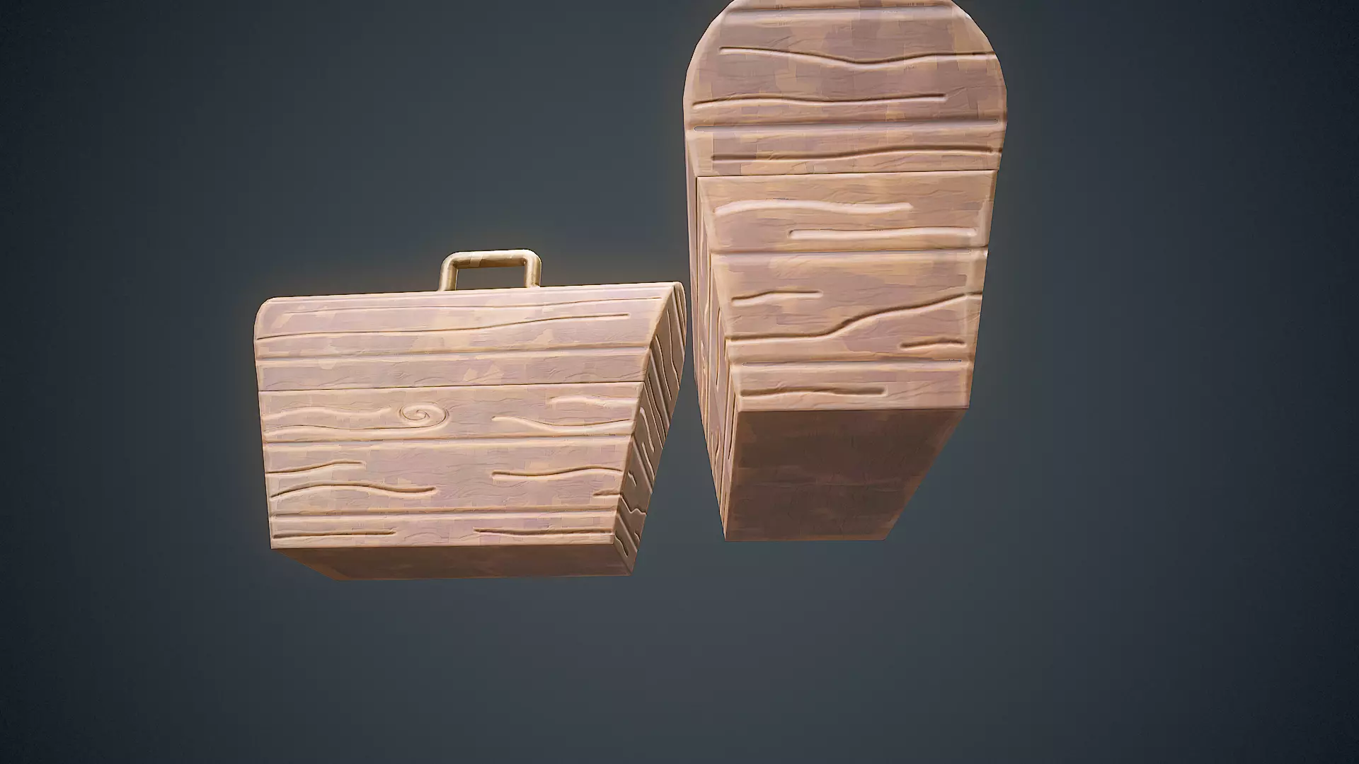 Stylized Box Arcane Style Game Ready Prop Low-poly 3D model_8