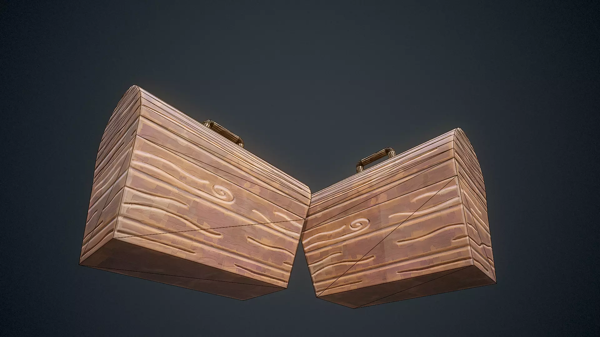 Stylized Box Arcane Style Game Ready Prop Low-poly 3D model_14
