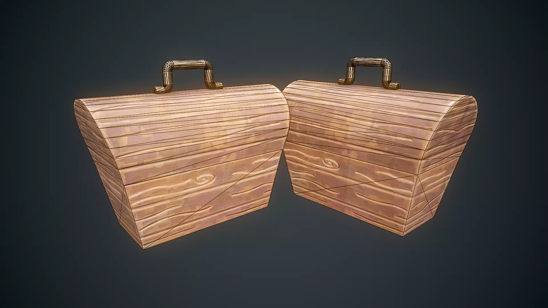 Stylized Box Arcane Style Game Ready Prop Low-poly 3D model_24