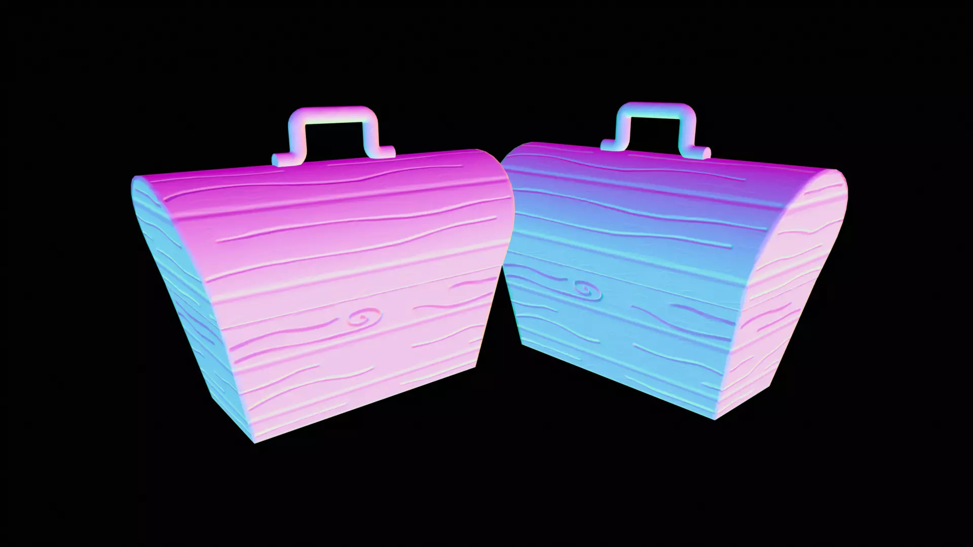 Stylized Box Arcane Style Game Ready Prop Low-poly 3D model_36