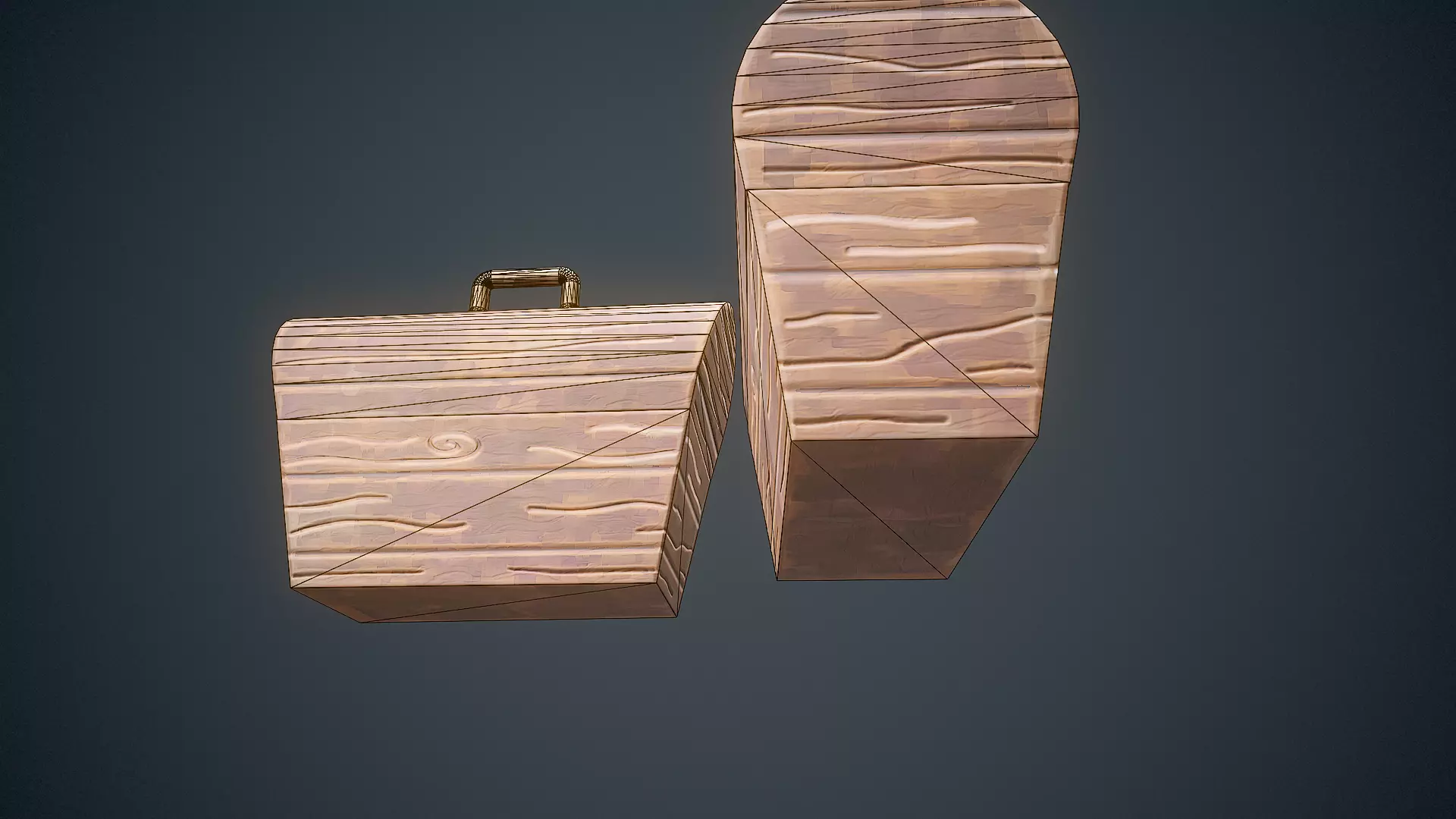 Stylized Box Arcane Style Game Ready Prop Low-poly 3D model_13