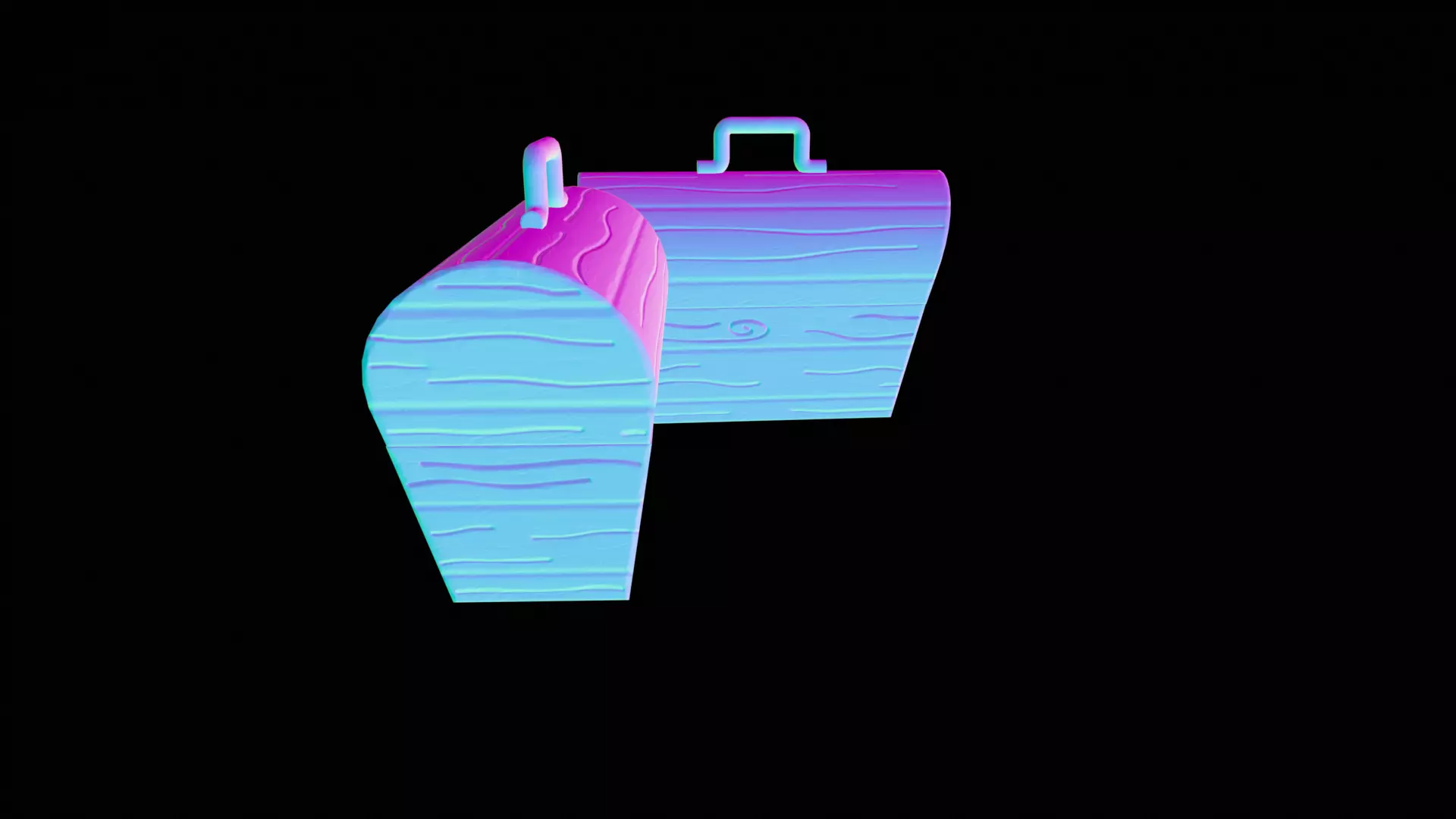 Stylized Box Arcane Style Game Ready Prop Low-poly 3D model_31