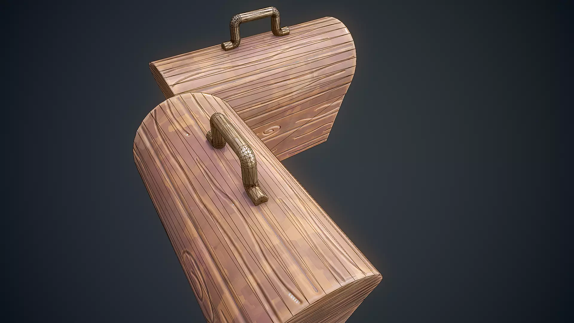 Stylized Box Arcane Style Game Ready Prop Low-poly 3D model_15