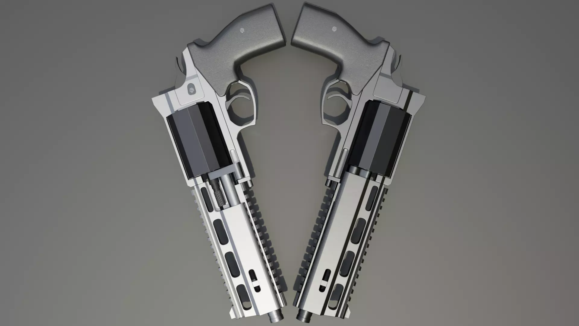 Rsh-12 Revolver Game Ready Low-poly 3D model_0