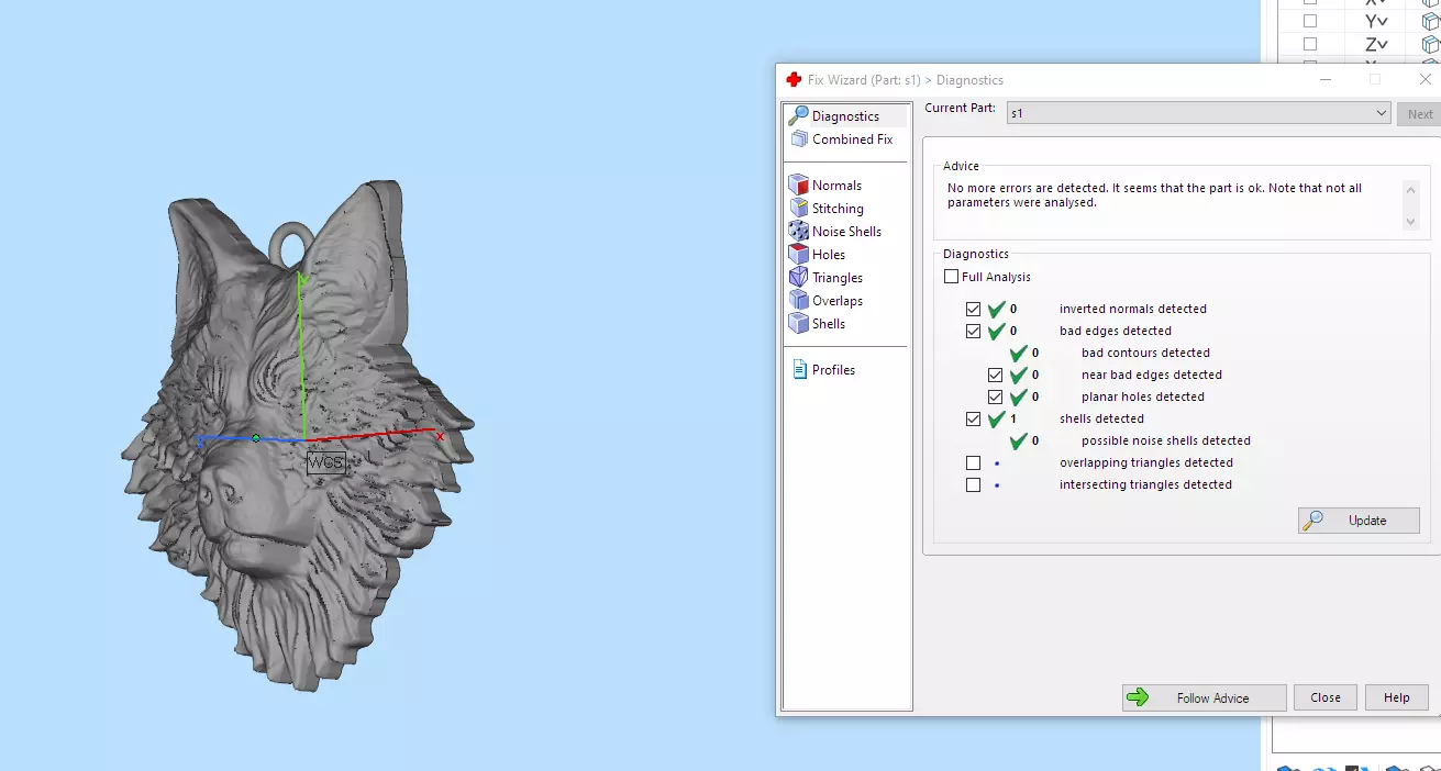 Wolf pendant 01 3D print model_9