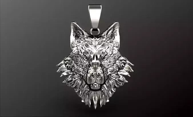 Wolf pendant 01