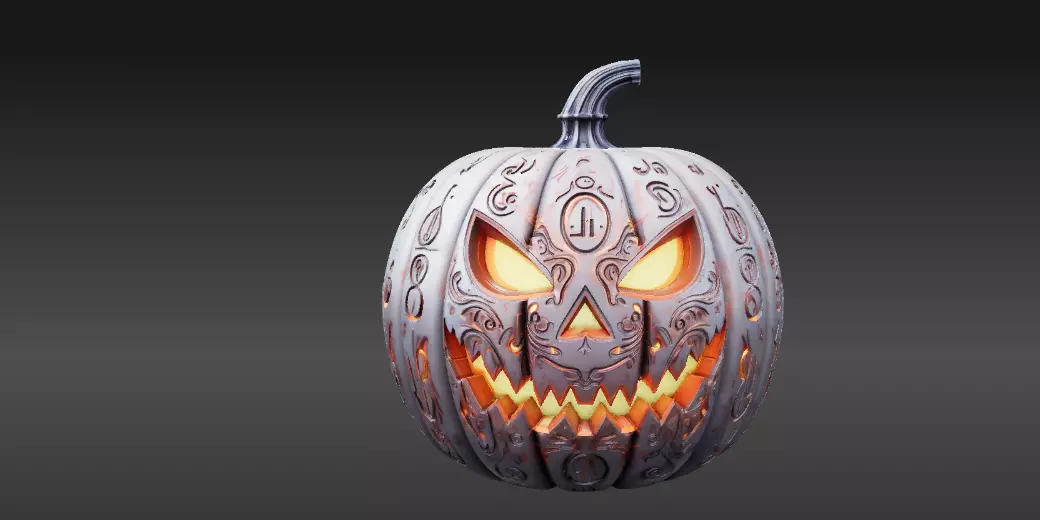 Pumpkin Lantern 3D Model Jack-O-Lantern Halloween 3D Printable 3D print model_4